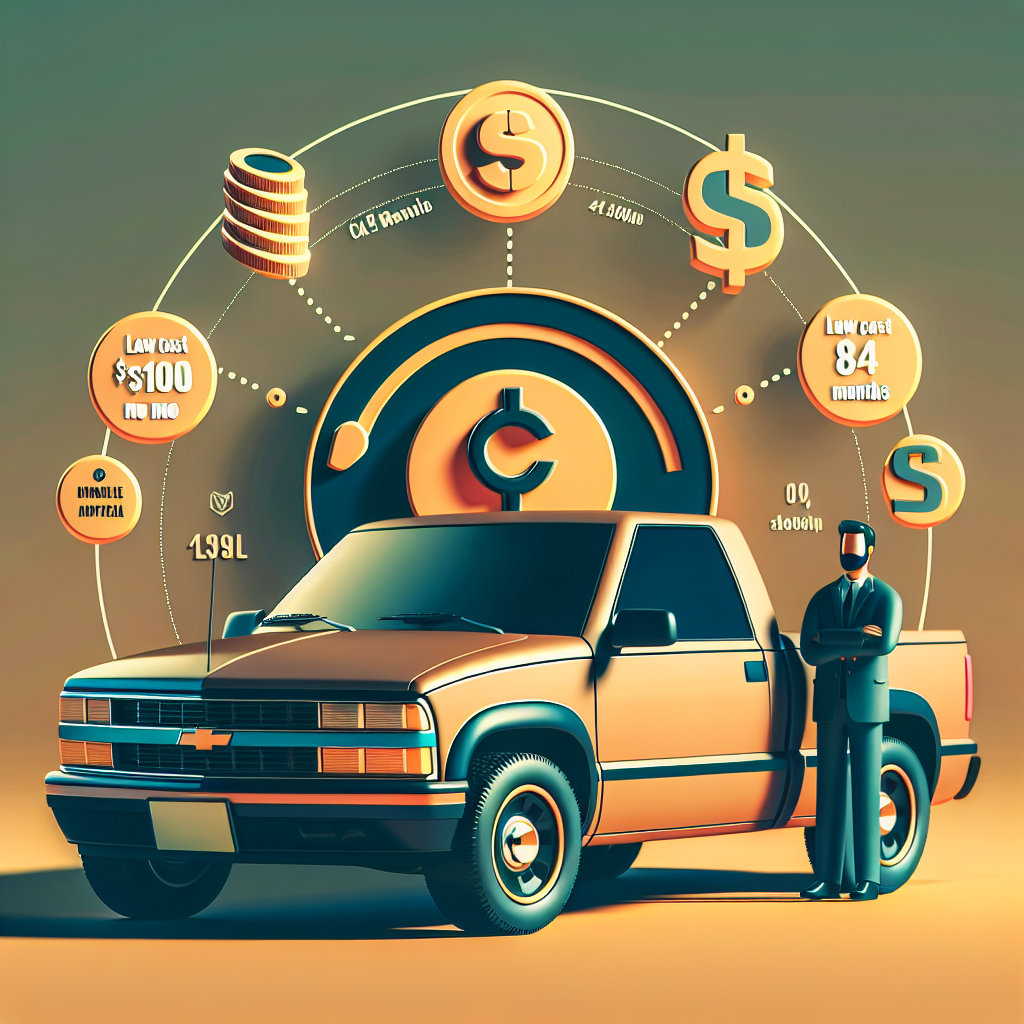 Financing a 2000 Chevy S10: Low Cost ~$100/mo for 84 Months