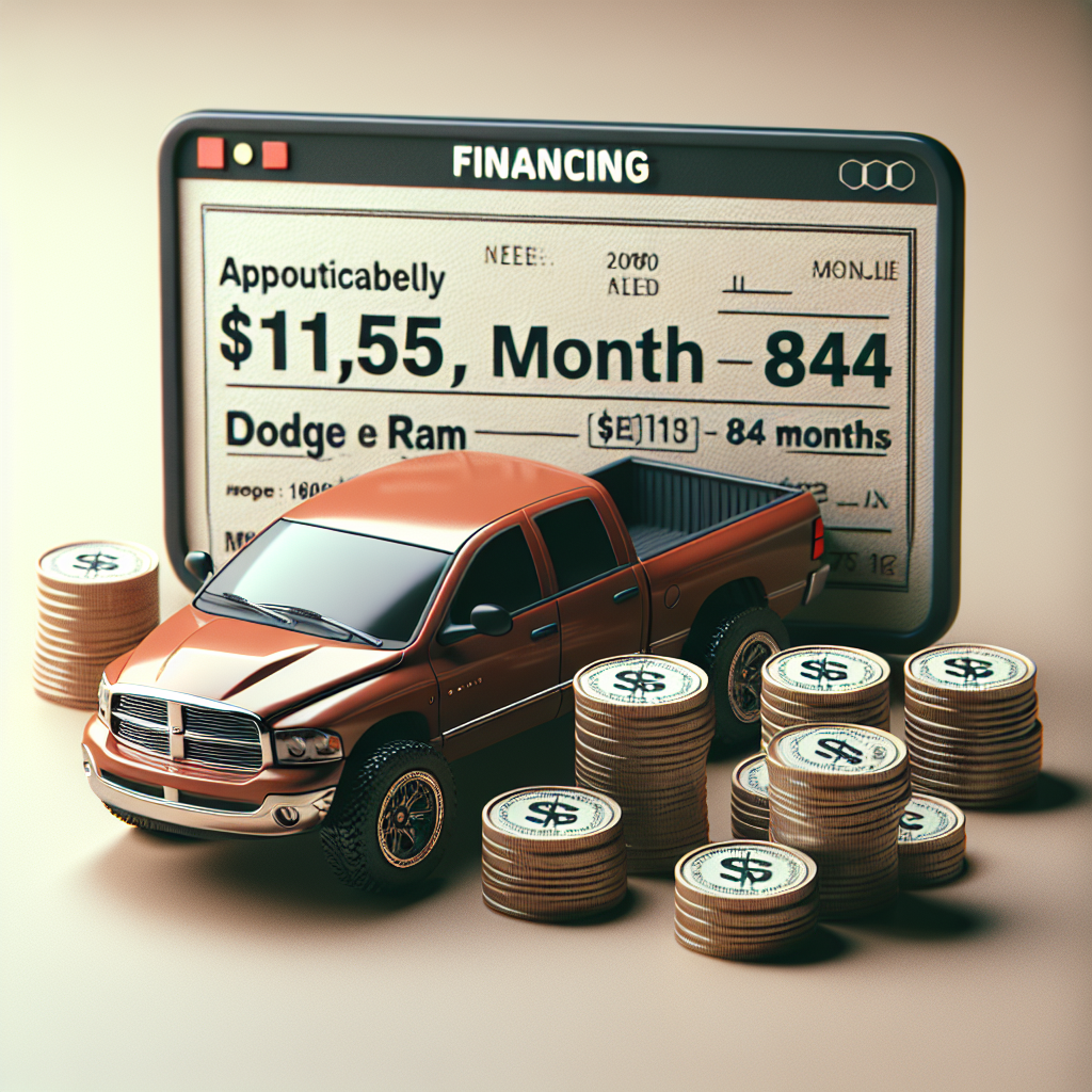 Financing a 2000 Dodge Ram: Classic Truck ~$115/mo 84mo
