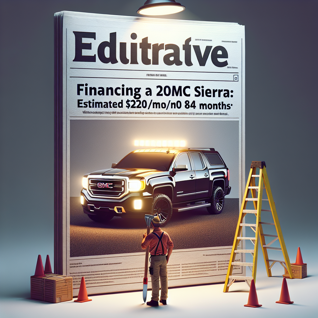 Financing a 2015 GMC Sierra: Estimated $220/mo 84 Months